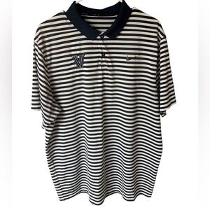 Nike Dri-Fit Men's Navy and White Striped Villanova Wildcats Polo